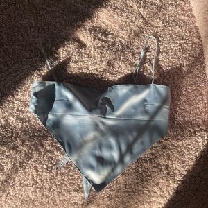 Baby Blue Bandeau Top